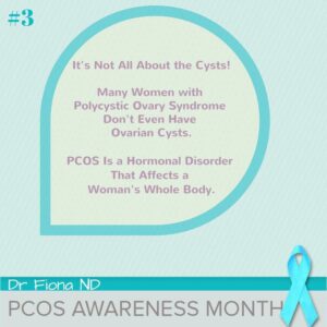 It's Not All About the Cysts! Many Women with Polycystic Ovary Syndrome Don't Even Have Ovarian Cysts. PCOS Is a Hormonal Disorder That Affects a Woman's Whole Body.